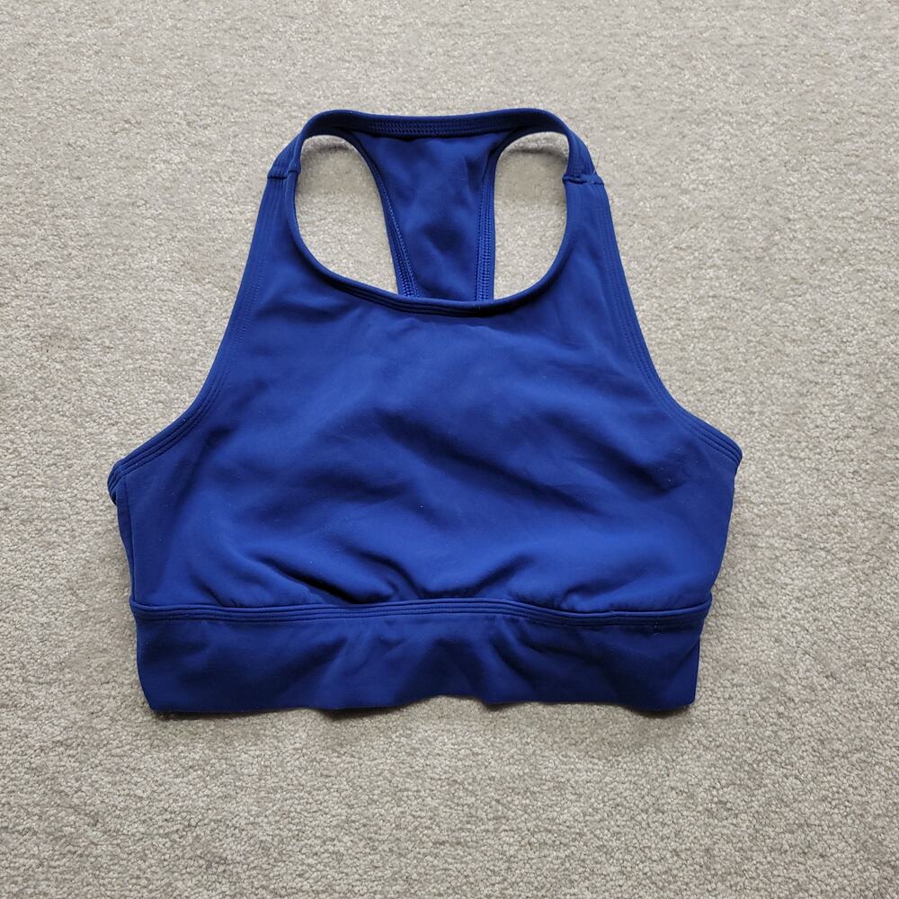 Aerie Chill Play Move Sports Bra Womens Medium Blue Racerback High Support